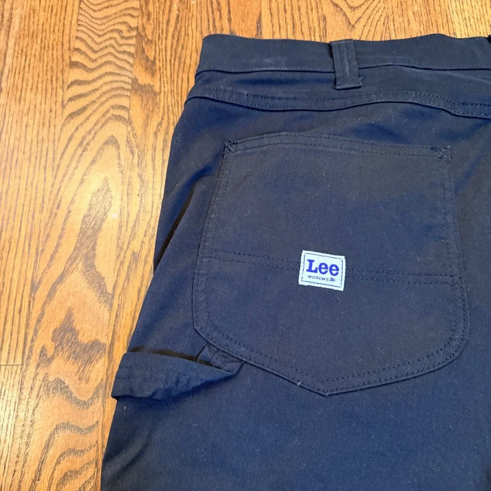 Lee Workwear Carpenter Pants‎ Utility Pockets 42x32 Black Baggy Workwear